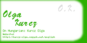 olga kurcz business card